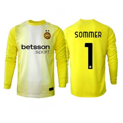 Inter Milan Yann Sommer #1 Maalivahti Vieraspaita 2025-26 Pitkähihainen